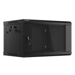 Hängender Rack-Installationsschrank – 19'' 6U 600x450mm – schwarz – Lanberg WF01-6406-10B