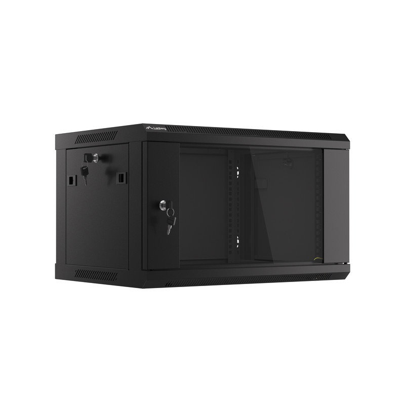 SZAFA INSTALACYJNA RACK WISZĄCA 19" 6U 600X450 CZARNA LANBERG