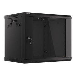 Hängender Rack-Installationsschrank – 19'' 9U 600x450mm – schwarz – Lanberg WF01-6409-10B