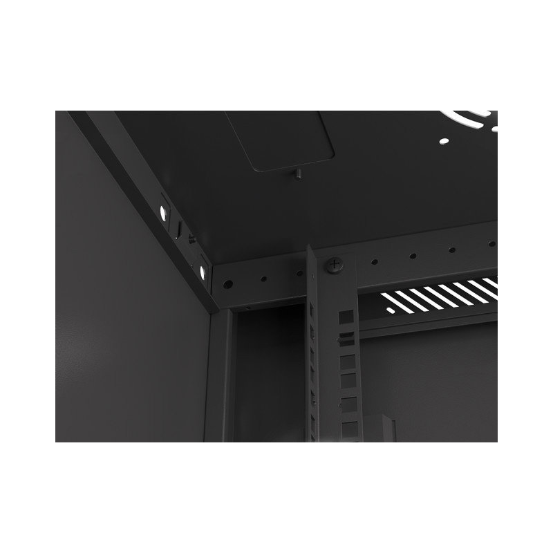SZAFA INSTALACYJNA RACK WISZĄCA 19" 9U 600X450 CZARNA LANBERG