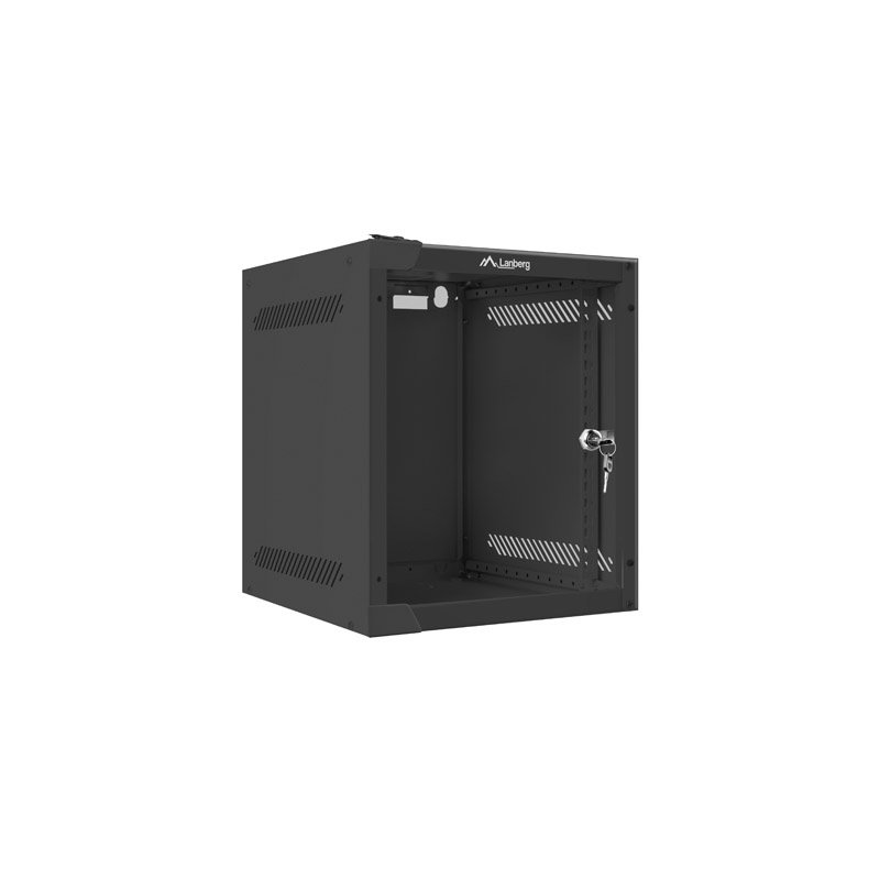 SZAFA INSTALACYJNA RACK WISZĄCA 10"" 6U 280X310 CZARNA DRZWI