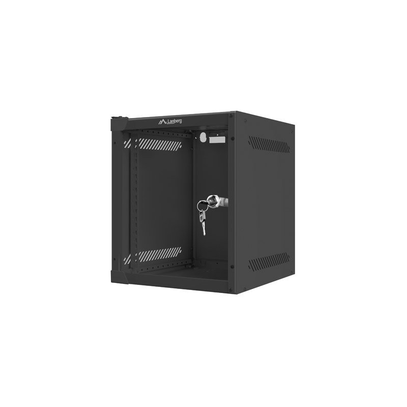 SZAFA INSTALACYJNA RACK WISZĄCA 10"" 6U 280X310 CZARNA DRZWI