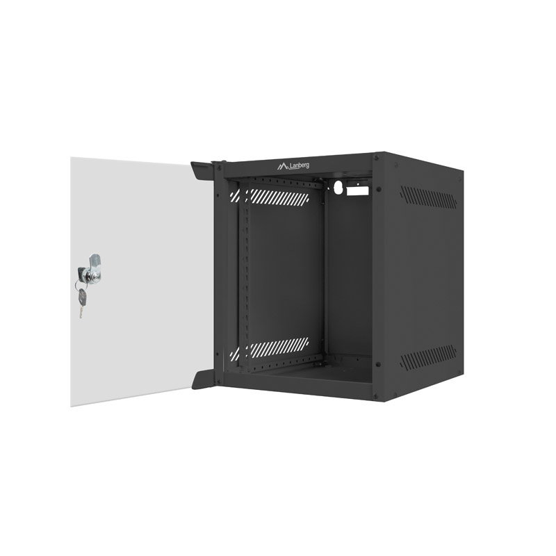 SZAFA INSTALACYJNA RACK WISZĄCA 10"" 6U 280X310 CZARNA DRZWI