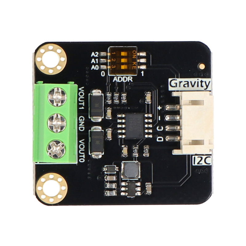 Gravity: GP8413 2-Channel 15-bit I2C to 0-5V/10V DAC Module