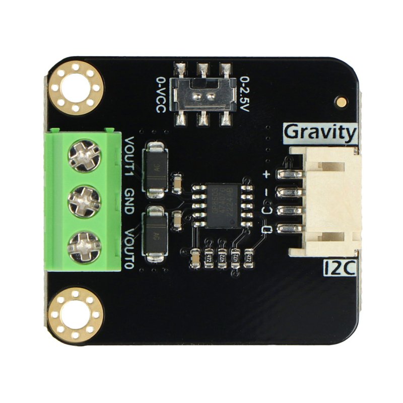 Gravity: GP8503 2-Channel 12bit I2C to 0-2.5V/VCC DAC Module