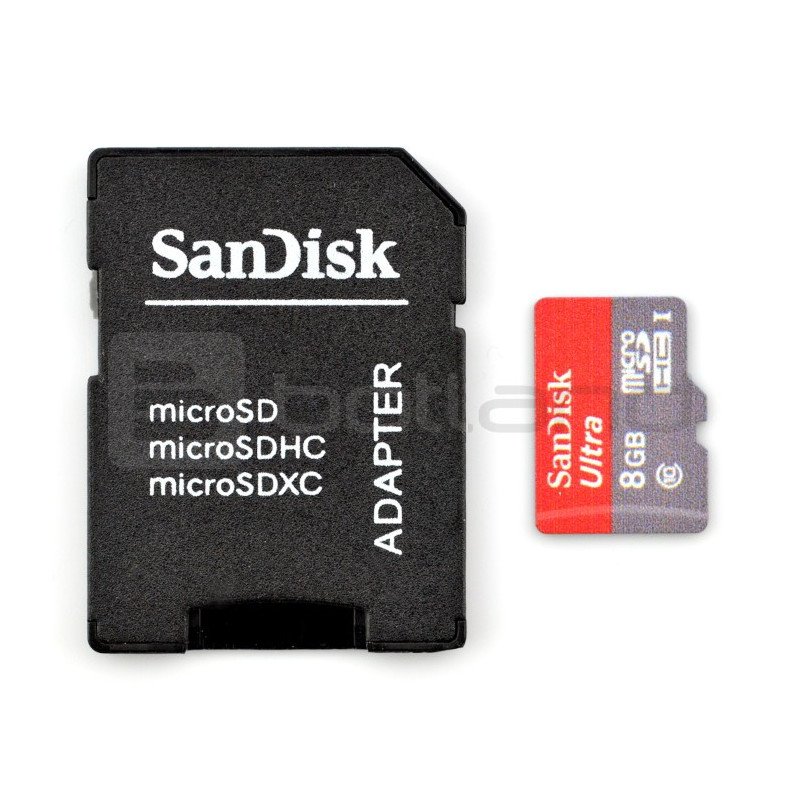 SanDisk Micro SD / SDHC 8GB UHS 1 Class 10 Speicherkarte mit Adapter