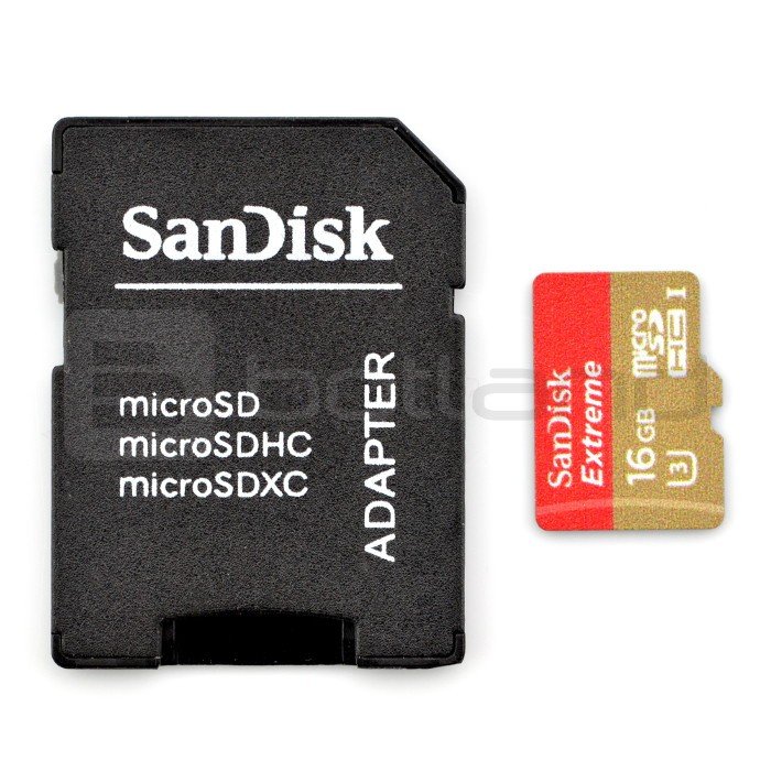 SanDisk Extreme Micro SD / SDHC 16 GB UHS-I 3 Klasse 10 Speicherkarte mit Adapter