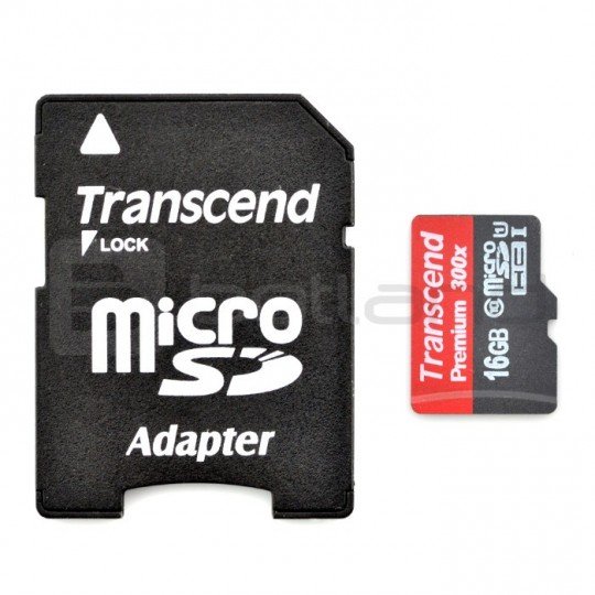 Transcend Premium Micro SD / SDHC 16GB UHS 1 Klasse 10 Speicherkarte mit Adapter