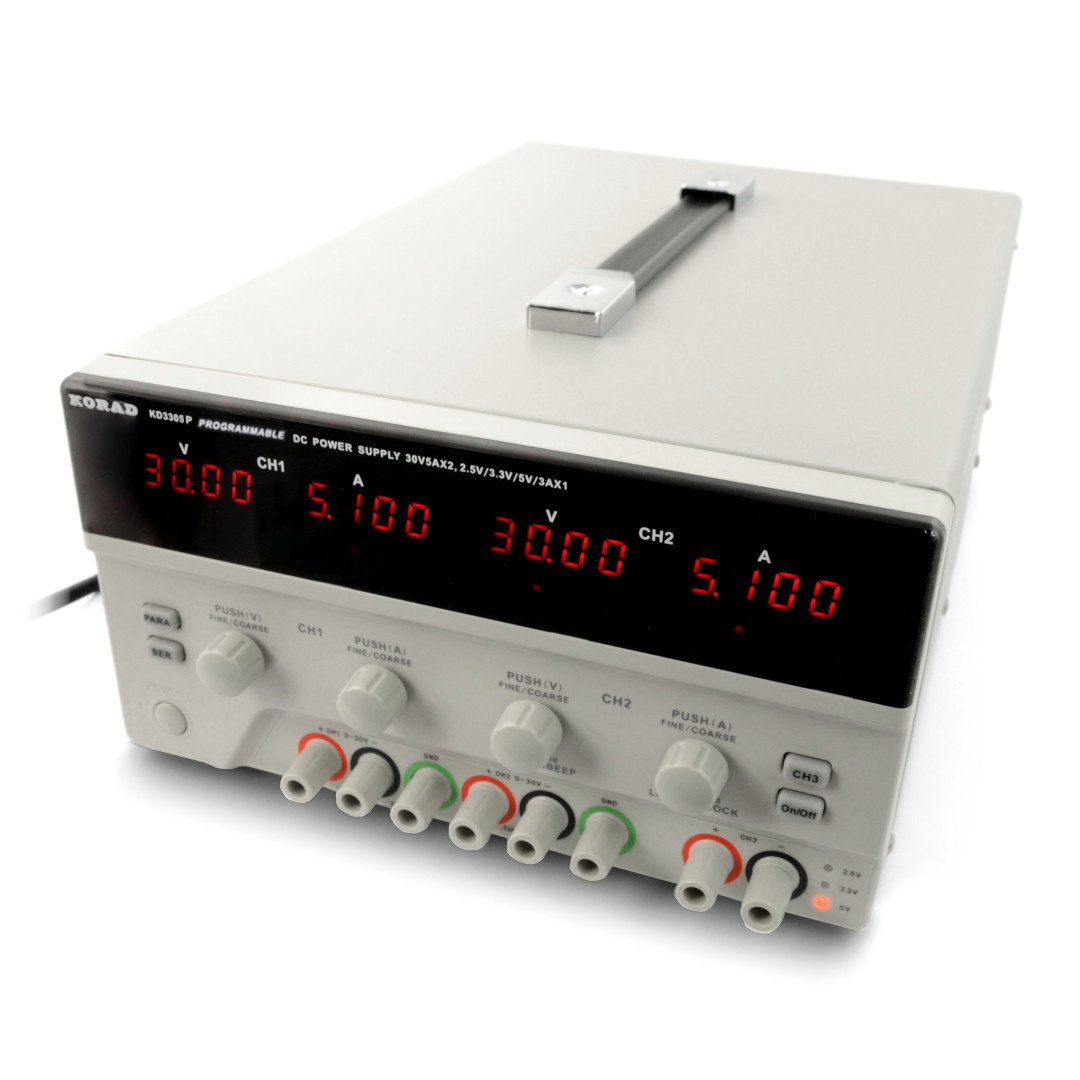 3in1 Korad-Netzteil KD3305P 2x 0-30V/0-5A + 1x 5V/3A