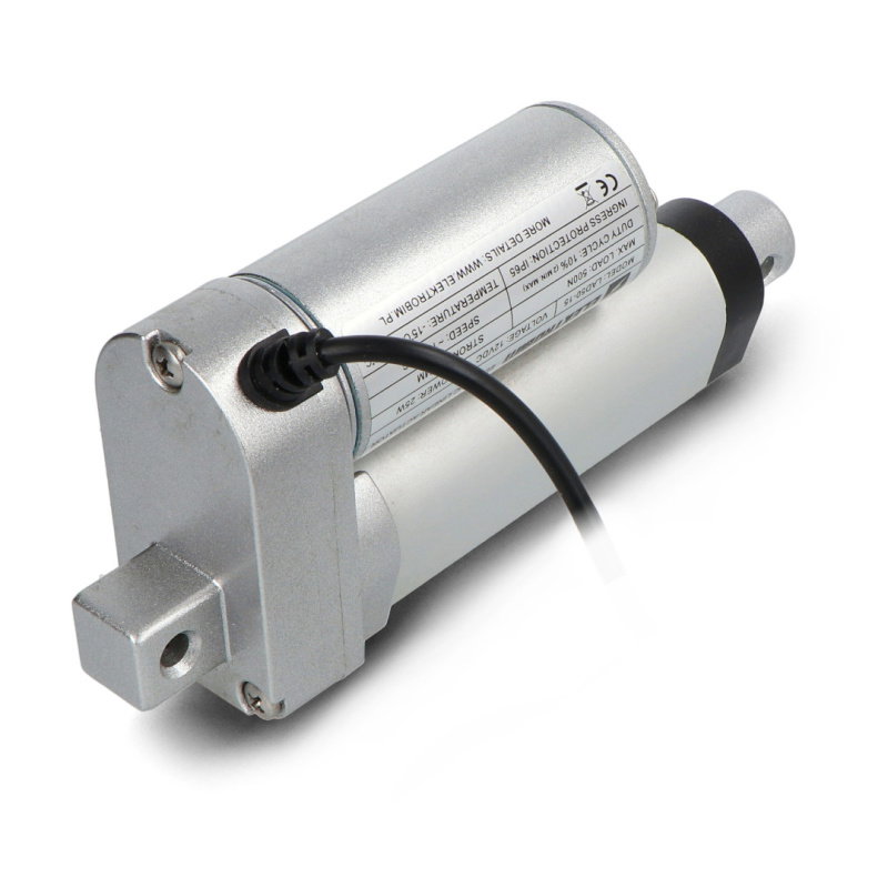 Siłownik elektryczny LAD 500N 15mm/s 12V - wysuw 5cm