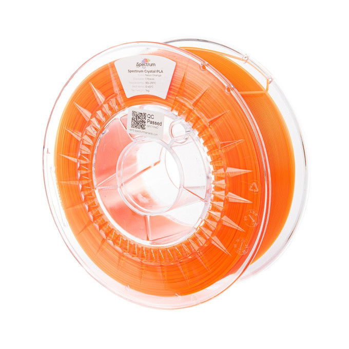 Filament PLA Crystal 1.75mm NEON ORANGE 1kg