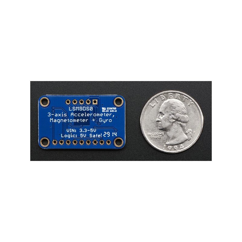 LSM9DS0 - IMU 9DoF I2C / SPI-Beschleunigungsmesser, Gyroskop und Magnetometer - Adafruit-Modul