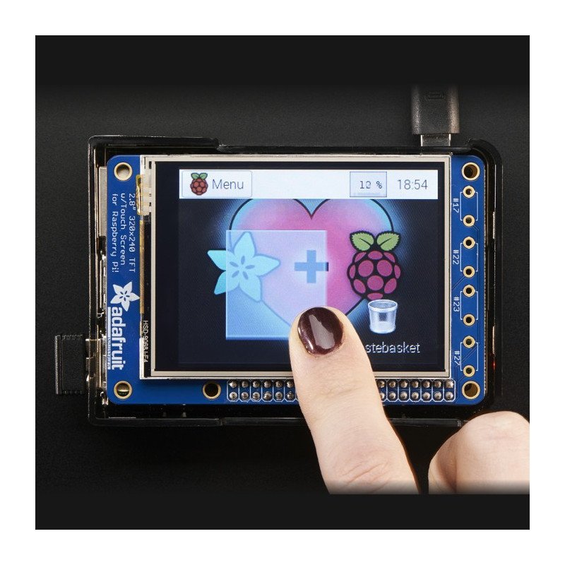 PiTFT Plus MiniKit - 2,8" 320x240 resistives Touch-Display für Raspberry Pi 2 / A+ / B+