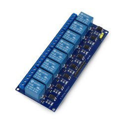 8-Kanal Relaismodul mit Optoisolation - 10A / 250VAC Kontakte -