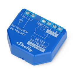 Shelly Plus 1 - Relais 12V/24V-48V DC / 240VAC WiFi 16A -