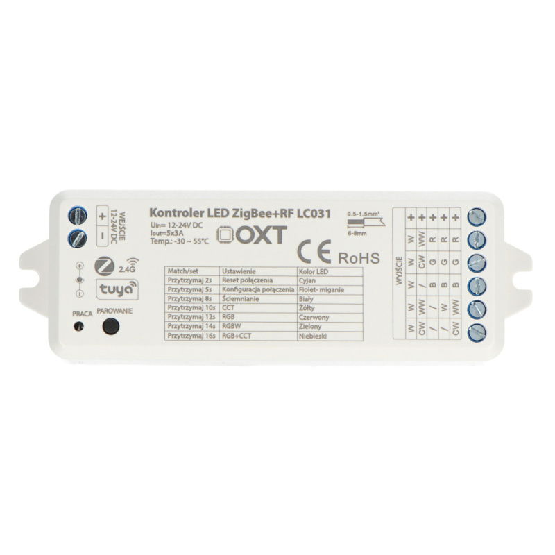 OXT Kontroler LED ZigBee + RF RGBW+CCT SD HUE TUYA