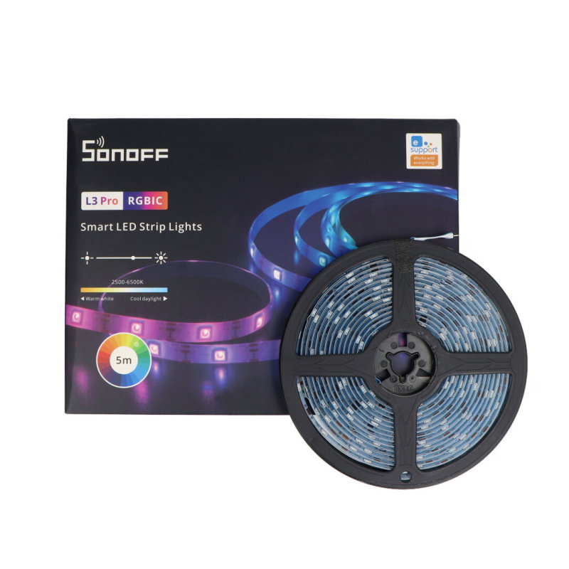 Inteligentna taśma WiFi RGBIC LED Sonoff L3 Pro 5m