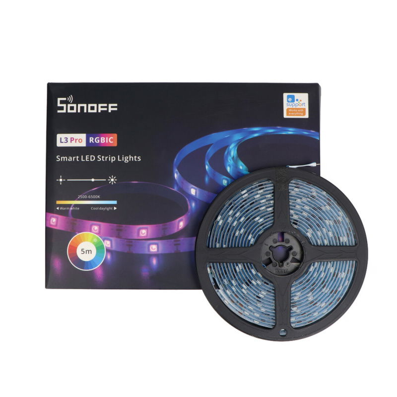 Inteligentna taśma WiFi RGBIC LED Sonoff L3 Pro 5m