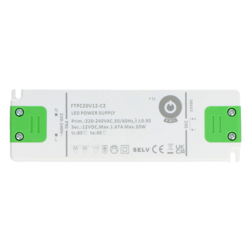 Netzteil für LED-Streifen FTPC20V12-C2 - 12V 1,67A 20W -