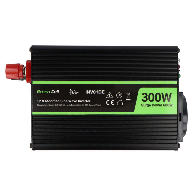 Przetwornica napięcia Inwerter Green Cell 12V na 230V 300W/600W