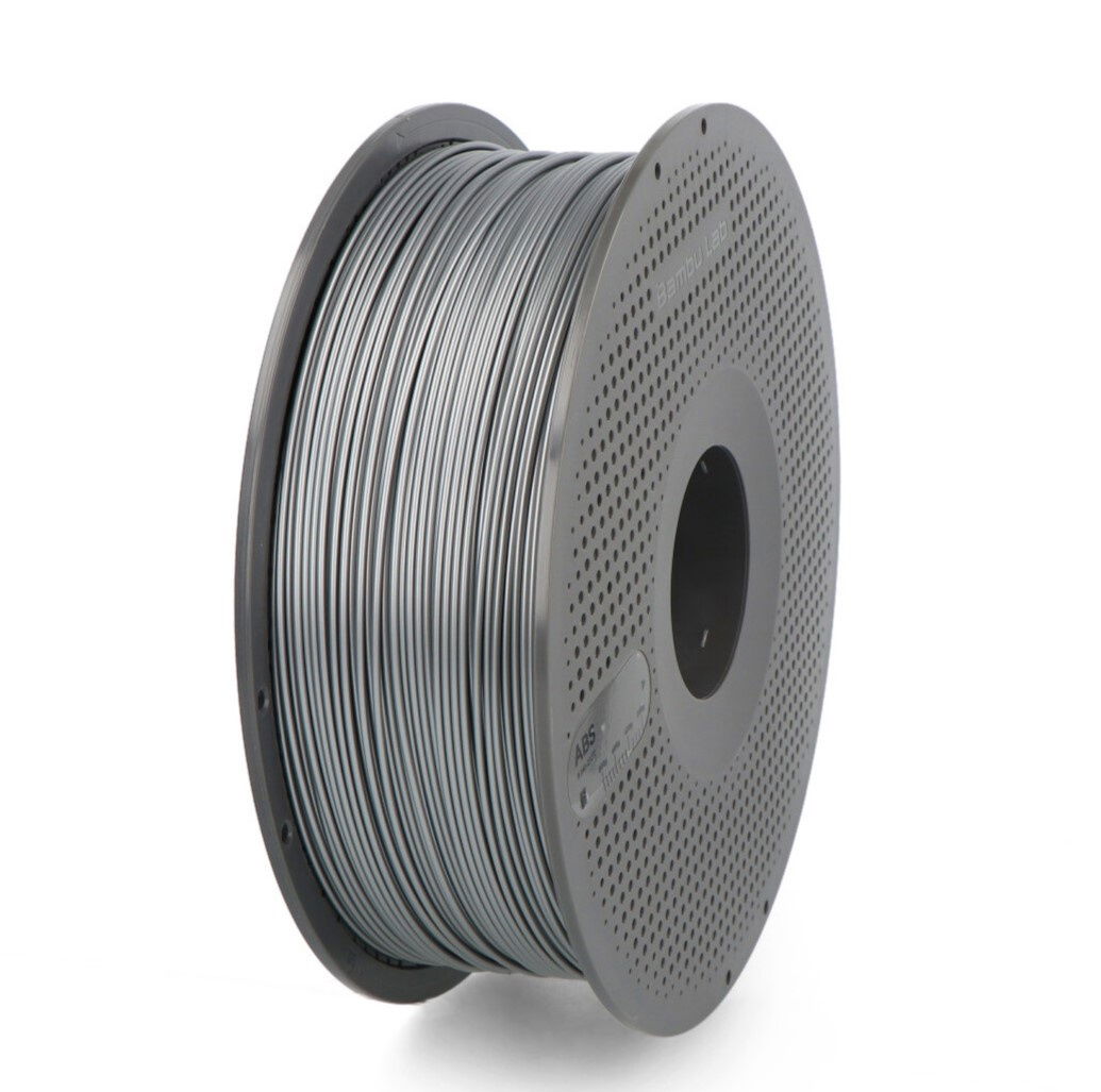 Bambu Lab ABS Filament 1.75mm 1kg - kommt mit wiederverwendbarer Spule - Silber