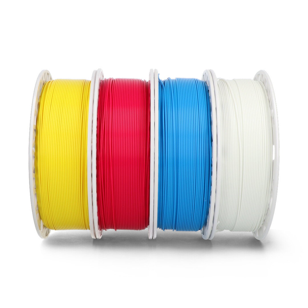 Rosa3D PLA Starter Lithophane CMYK 1,75 mm 4x1kg Filament-Set mit wiederverwendbarer Spule
