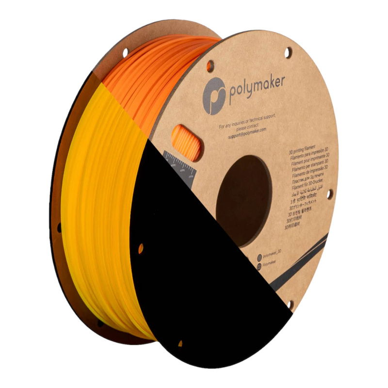 Filament Polymaker PolyLite Luminous PLA Orange 1,75mm 1kg