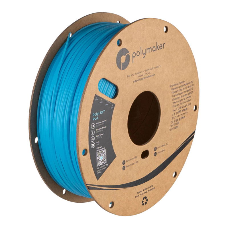 Filament Polymaker PolyLite Luminous PLA Blue 1,75mm 1kg