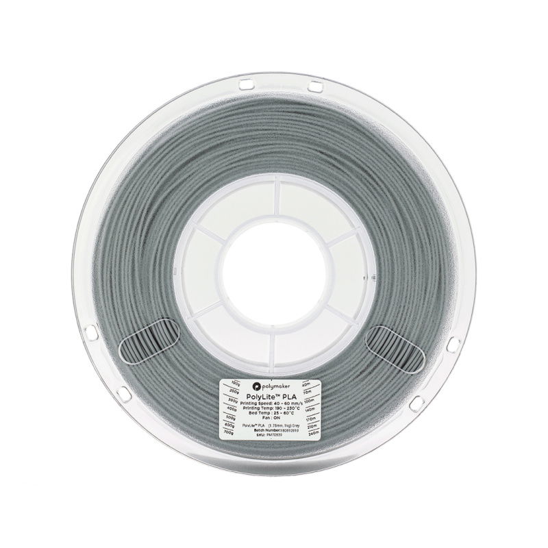 Filament Polymaker PolyLite PLA PRO Grey 1,75mm 1kg