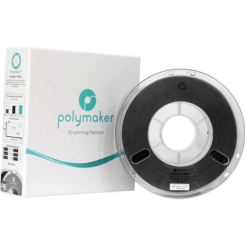 Filament Polymaker PolyMax Tough PETG Black 1,75mm 0,75kg