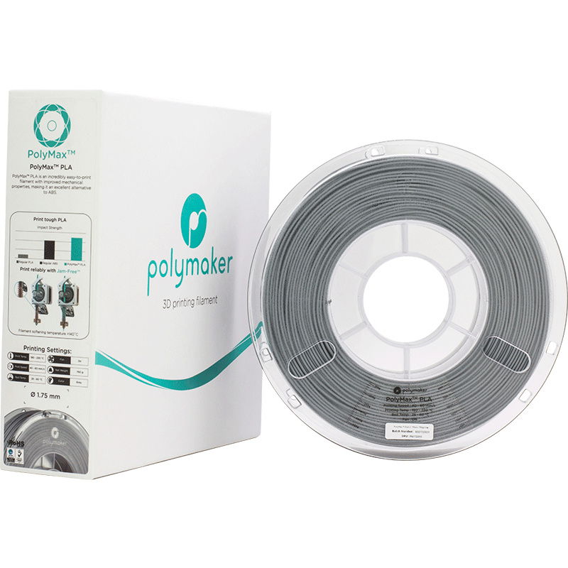 Filament Polymaker PolyMax Tough PLA Grey 1,75mm 0,75kg