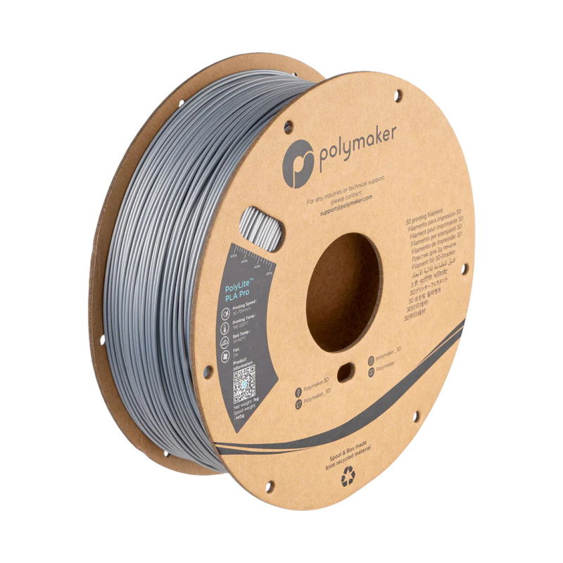 Filament Polymaker PolyLite Metallic PLA PRO Silver 1,75mm 1kg