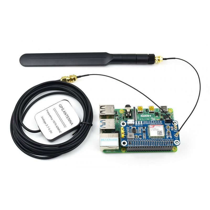 NB-IoT / Cat-M(eMTC) / GNSS HAT for Raspberry Pi, Globally