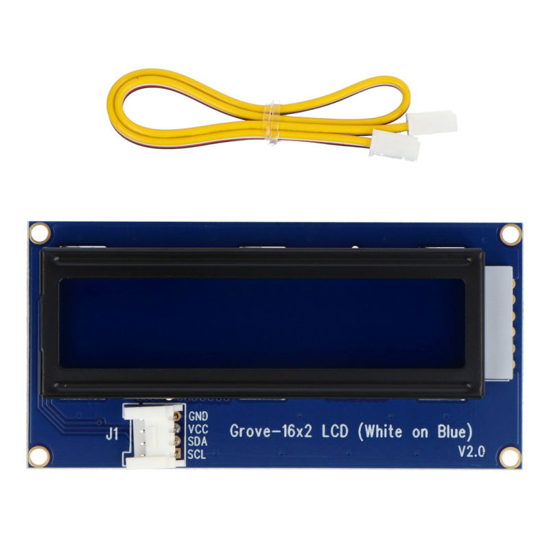 Grove - LCD 2x16 I2C Display, weiß und blau, mit