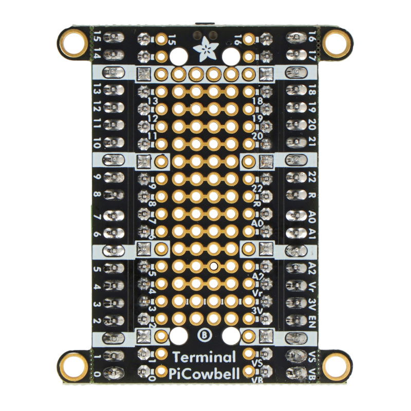 Adafruit Terminal PiCowbell for Pico with Pre-Soldered Sockets