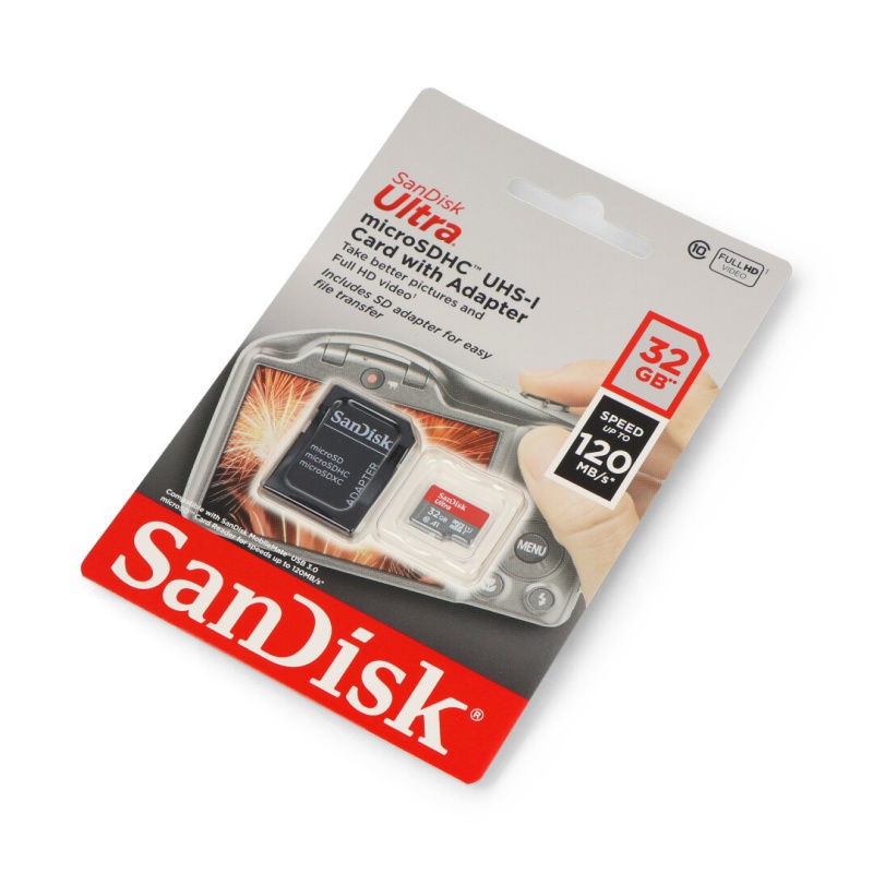 SanDisk Ultra 653x microSD Speicherkarte 32GB 120MB/s UHS-I