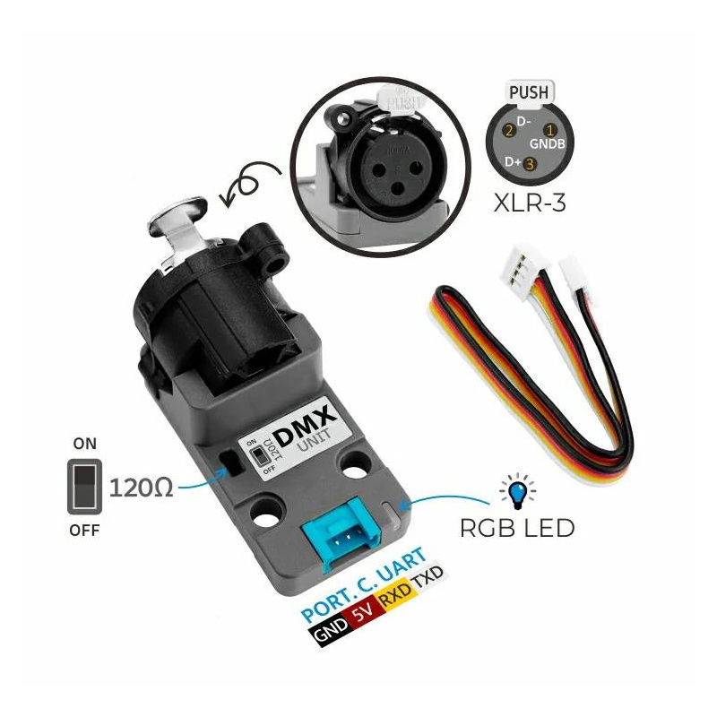 DMX Unit with Isolated RS-485 Transceiver