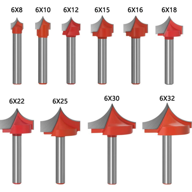 6mm handle tip knife red 10-piece set