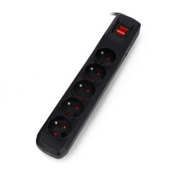 Steckdosenleiste mit Sicherheit Arcon R5 schwarz - 5 Steckdosen