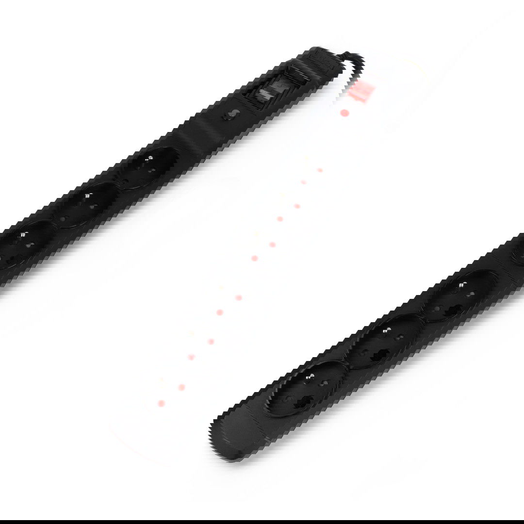 Steckdosenleiste mit Sicherheit Arcon Multi M6 schwarz - 6 Steckdosen