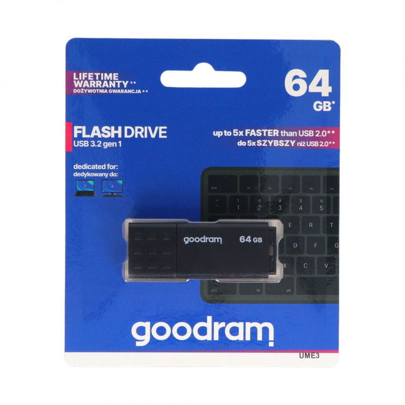 GoodRam Flash-Laufwerk – USB 3.2 UME3 Schwarz 32 GB