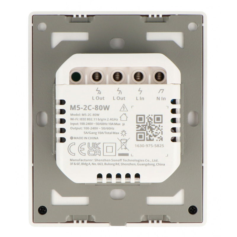 Inteligentny przełącznik ścienny WiFi M5-2C-80W Matter