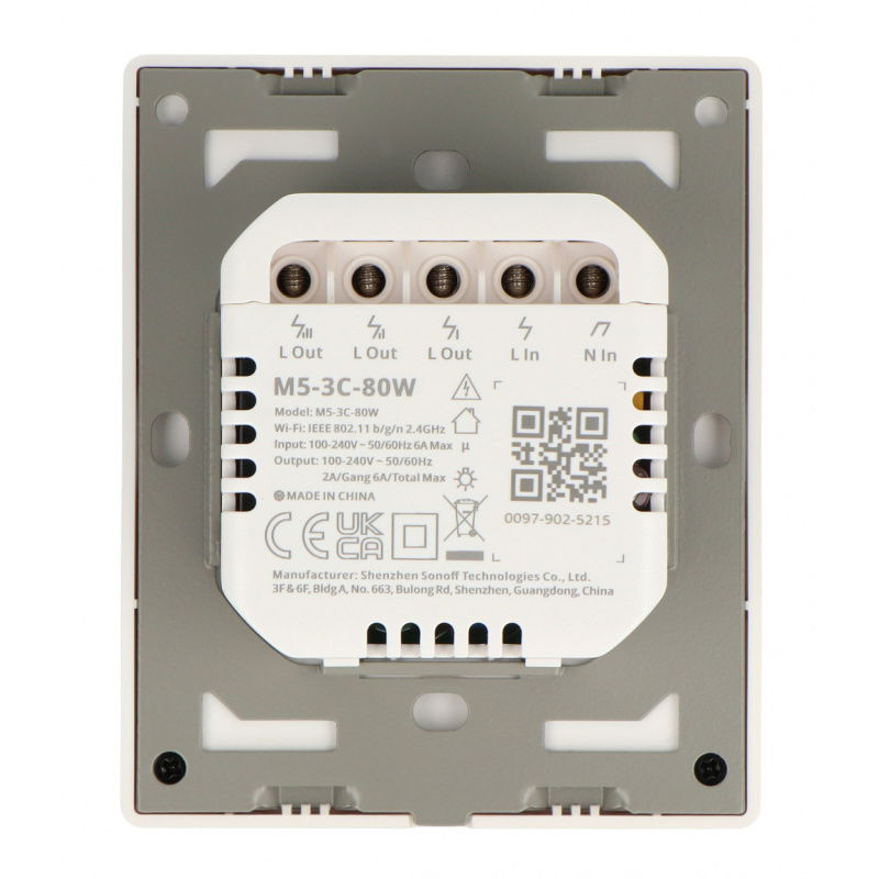 Inteligentny przełącznik ścienny WiFi M5-3C-80W Matter