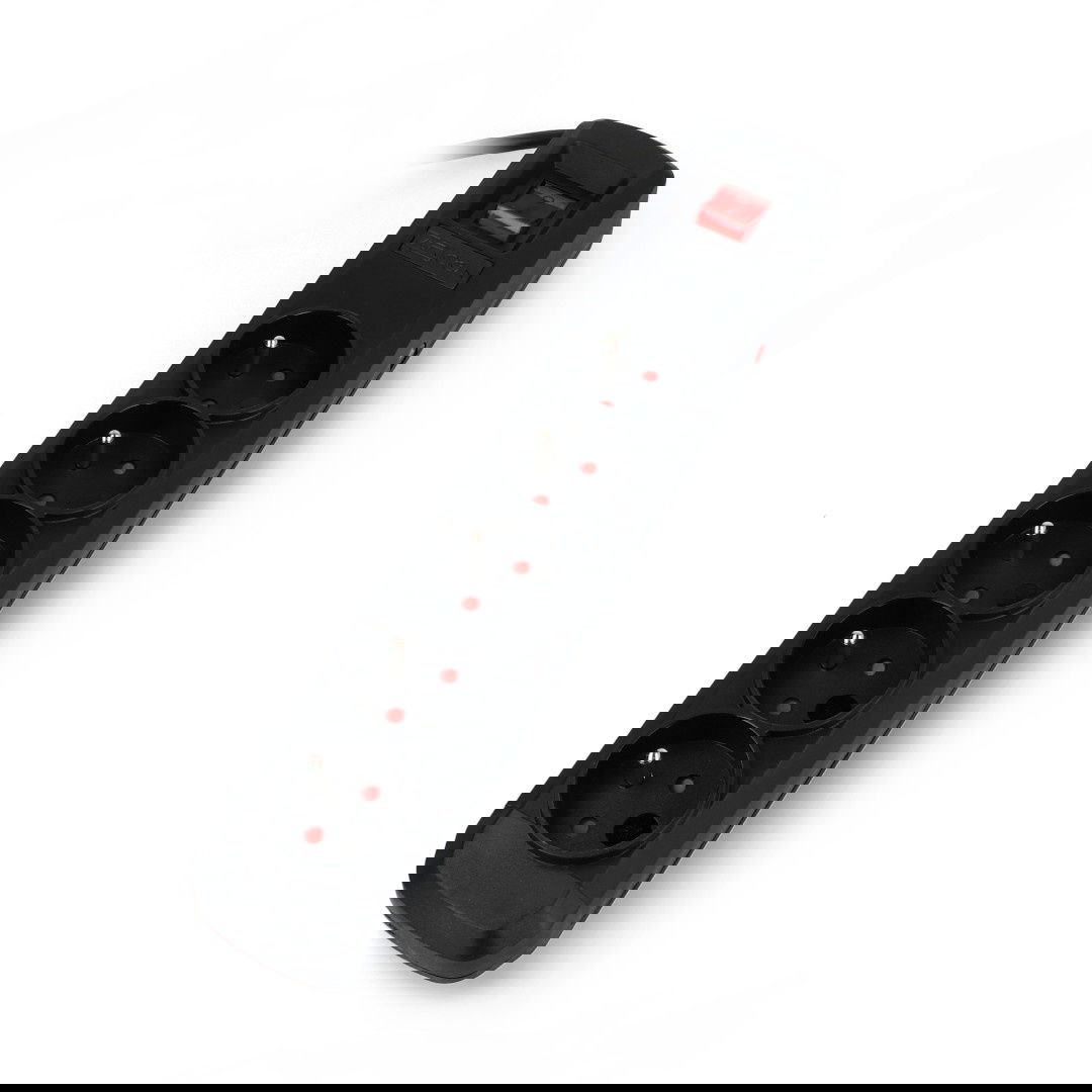 Steckdosenleiste mit Schutz Arcon R5 schwarz - 5 Steckdosen - 3m