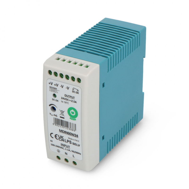 MDIN60W24 Netzteil für eine DIN-Schiene - 24V / 2,5A / 60W