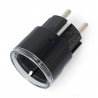 Shelly Plug S MTR Gen3 smart socket - WiFi/Bluetooth/Matter smart socket with energy metering - schwarz