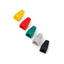 Set mit farbigen Abdeckungen für RJ45-Stecker - 50 Stück.