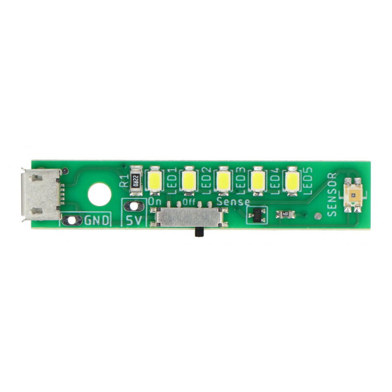 LED-Streifen 5 x 5 V USB-Dioden mit Lichtsensor - Kitronik 3562