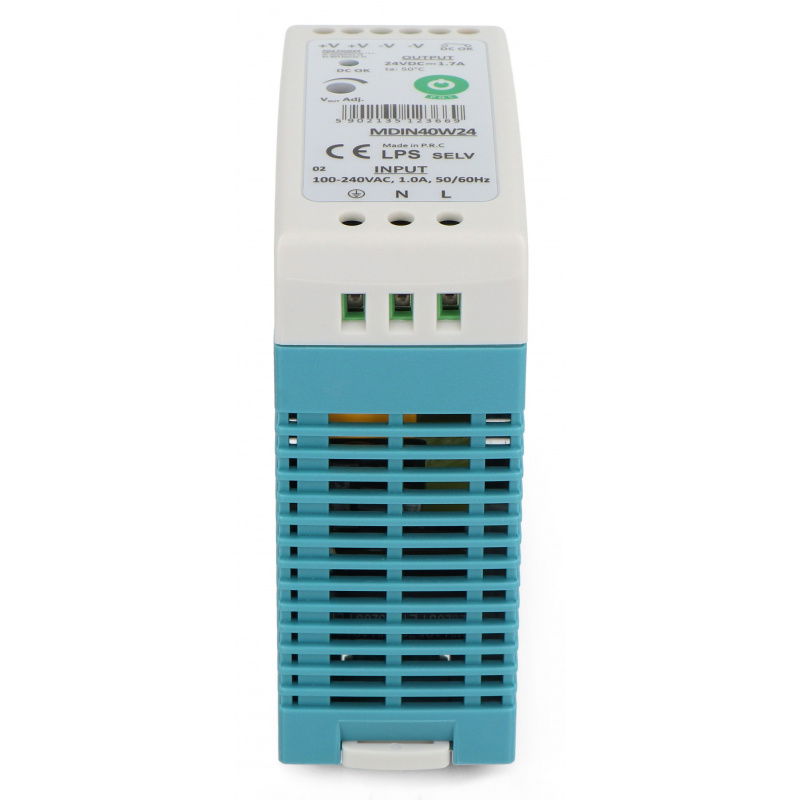 MDIN40W24 DIN-Schienen-Netzteil - 24V / 1,7A / 40W