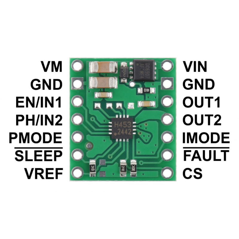 TB67H453FTG (QFN) Single Brushed DC Motor Driver Carrier